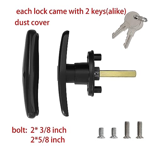 Locking T-Handle Set for Truck Camper Shell - 2 Pack