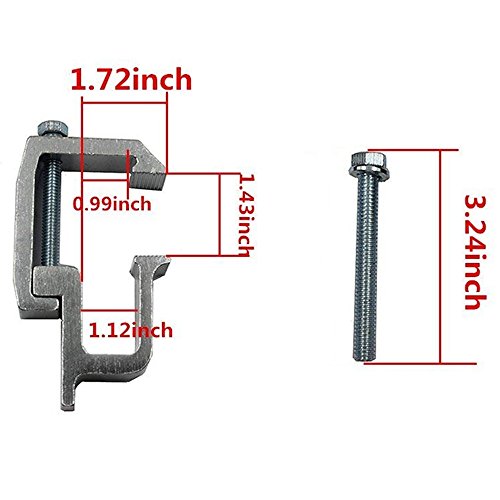 Silver Truck Cap Mounting Clamps for Chevy Sierra, Ram F150, Dakota, Tundra Set of 4