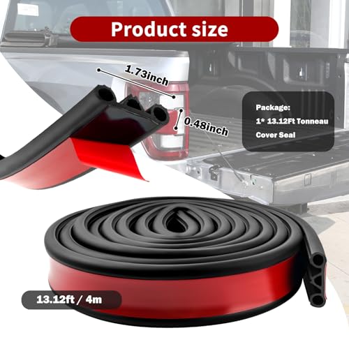 Upgraded 13.12Ft Truck Bed Sealer for Tailgates & Pickups, Campers, Universal Camper Shell Seal